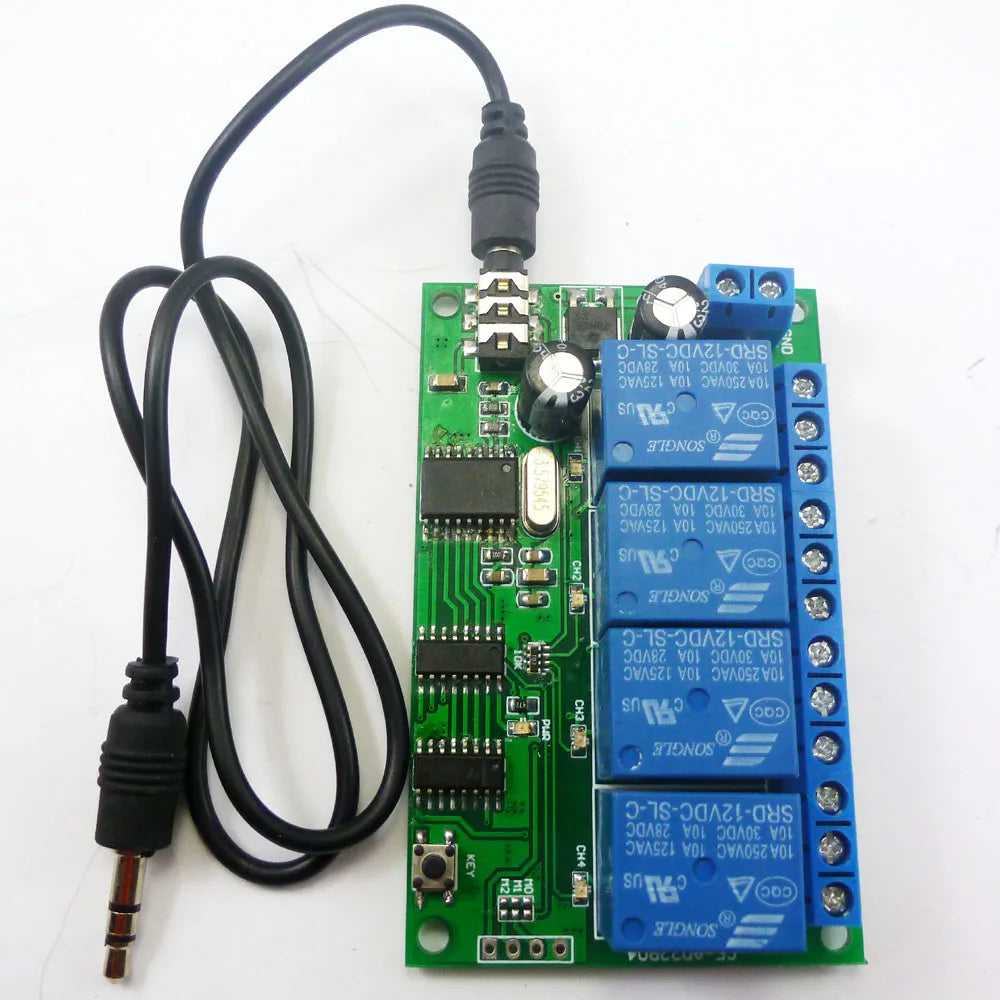 Custom OEM AD22B04 DC 12V 4ch MT8870 DTMF Tone Signal Decoder Phone Voice Remote Control Relay Switch Module Manufacturer