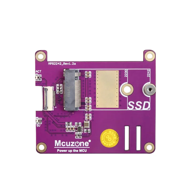New Generation 3 MPS2242 PCIE M.2 NVME SSD HAT for Raspberry Pi 5 2230 2242 Custom Support Electronic Components