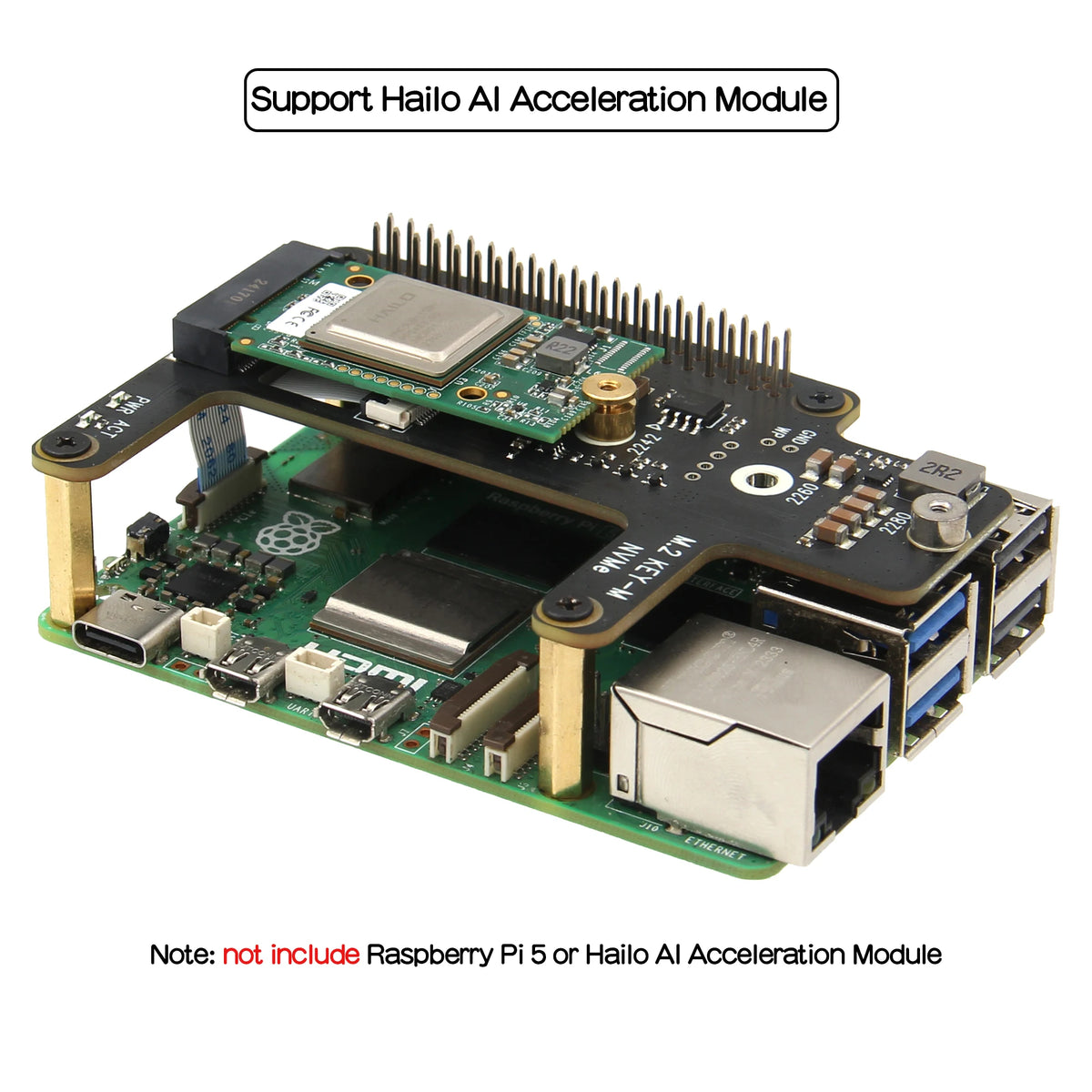 Custom  X1015 PCIe to M.2 Key-M NVMe SSD for Raspberry Pi 5