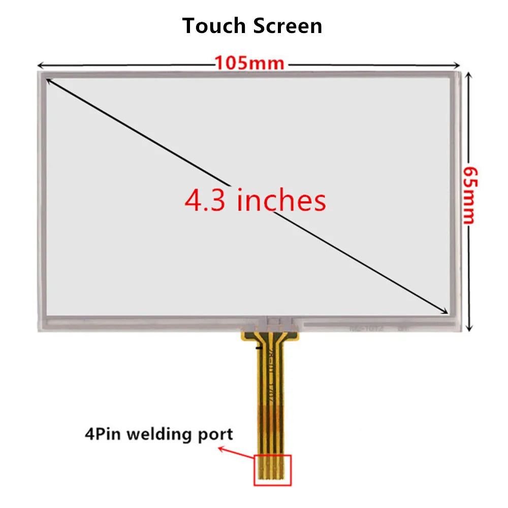 Custom 4.3 Inch Universal LCD Display Screen Digitizer Touchscreen For Navigation Multimedia Replacement Parts Manufacturer