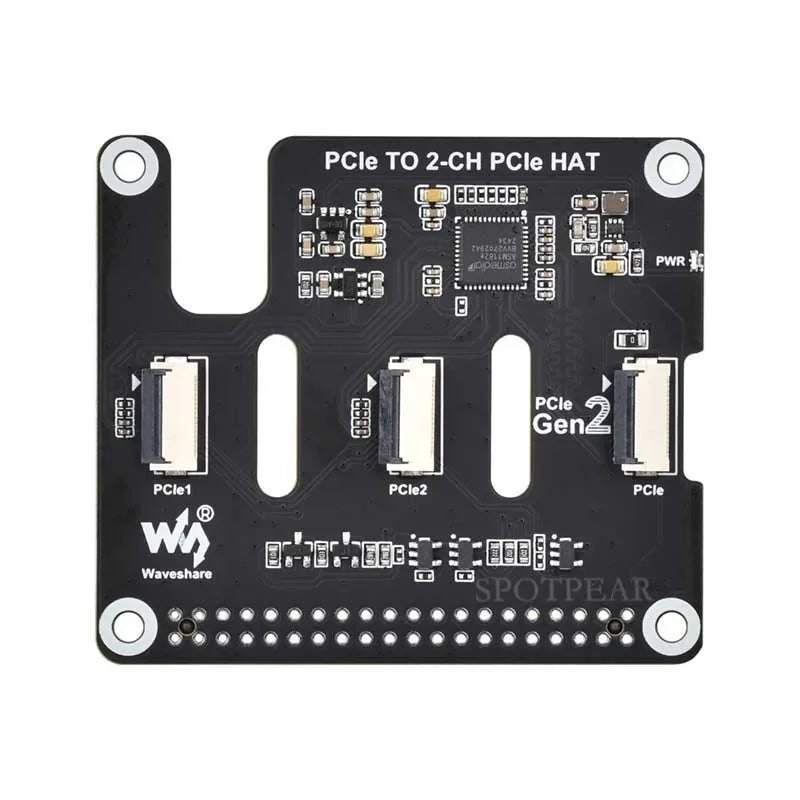 Custom Raspberry Pi 5 Educational Dual 2-CH PCIe FFC HAT Board