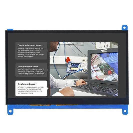 Custom 7 Inch Lcd-scherm HD-Compatibel Touch Screen 1024X600 Resolutie Capacitieve Touchscreen Ondersteuning Systemen Voor Raspberry pi Manufacturer