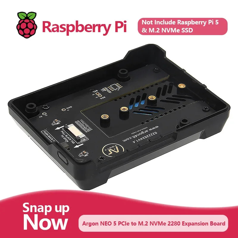 Argon NEO 5 PCIe To M.2 NVME 2280 Expansion Board for Raspberry Pi 5