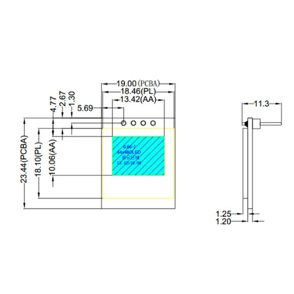 LONTEN 0.66 inch OLED screen module 64*48 IIC interface SSD1306 driver white LCD display screens Custom