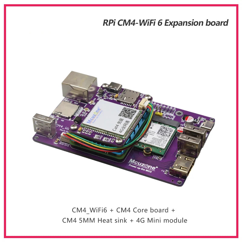 Custom CM4 based wifi6 WiFi 6E expansion board,Raspberry Pi Compute Module 4, Intel AX200 AX210 PCIe M.2 A Key Manufacturer