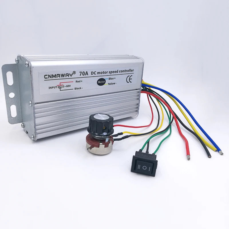 Custom 12V-60V DC motor Speed Controller 70A  Reversible PWM Control Forward Reverse Switch Manufacturer
