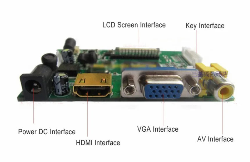 Custom 7'' Screen Display LCD TFT Monitor Driver Control Board 2AV HD-Compatible VGA For Lattepanda,Raspberry Pi Banana Pi Manufacturer