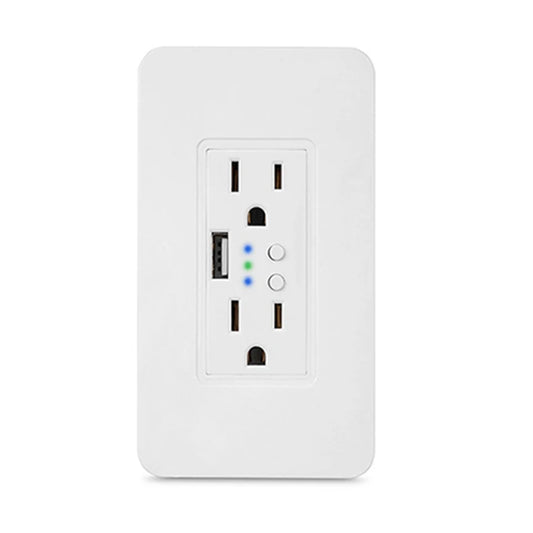 Custom Wifi Wall Power Electric Socket 2 USB Outlets Plug Timer Socket US Standard Smart Remote Control Work with Alexa Google Home Manufacturer