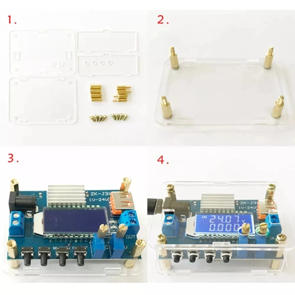 Custom Custom DC-DC 12V to 9V/5V LCD Voltage Regulator Digital Step Down Power Supply Module with USB Charging Capacity Display PCBA Manufacturer