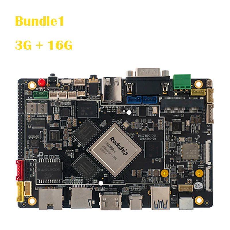 Custom AIO-3399ProC RK3399Pro Six-Core High-Performance Artificial Intelligence Motherboard Singleboard Computer Linux+QT/Android/Ubunt Manufacturer