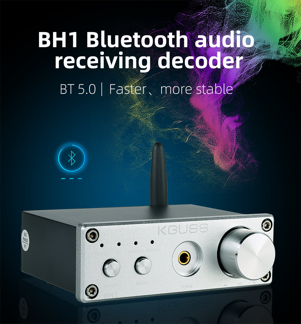BH1 QCC3008  5.0 APTX CS8406 Audio Decoder USB DAC PCM5102A Headphone Amplifier AMP 16-64ohm DC5V pcb assembly