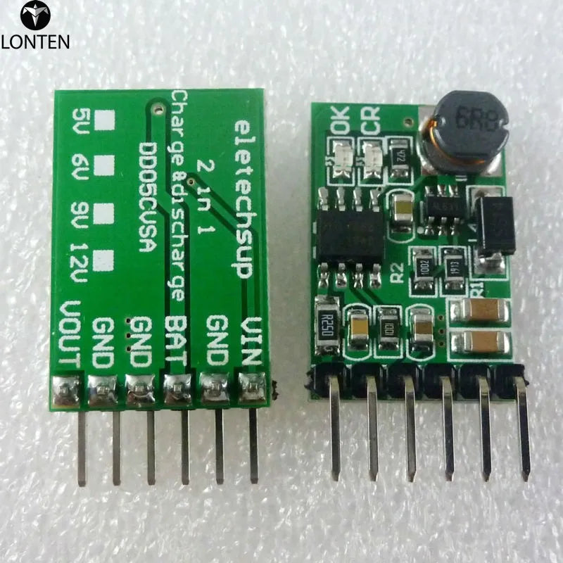 Custom 3.7V 4.2V Charger & 5V 6V 9V 12V Discharger Board DC DC Converter Boost Module for diy UPS mobile power 18650 lithium battery Manufacturer