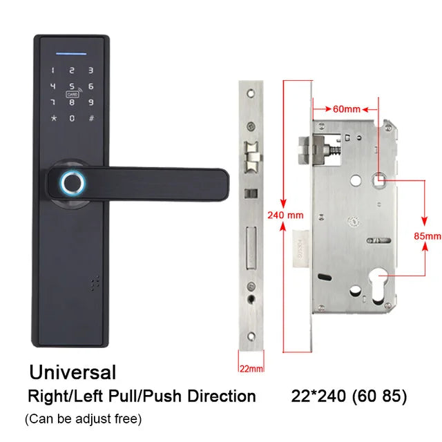 Custom Home Electronic Electric Tuya APP Wifi Smart Lock,Digital Biometric Fingerprint Door Lock  password IC Manufacturer