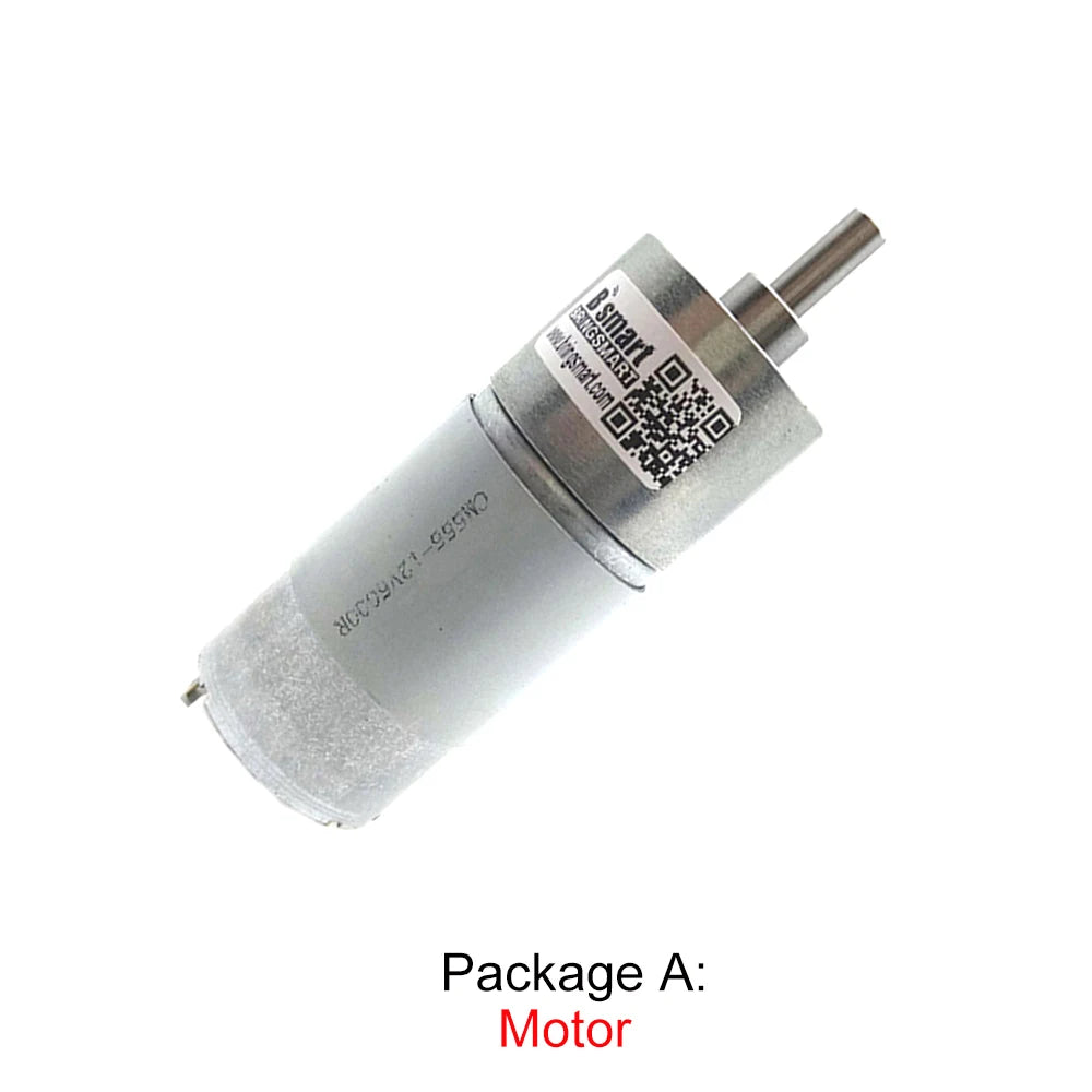 Custom 37GB555 High Torque Electric Motor Low Speed DC 12V 24V Reversed High Torque 6-800RPM 15W Low Noise Gear Motor Robot Manufacturer