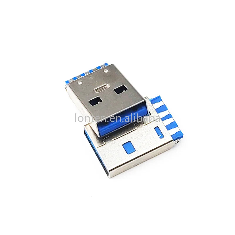 Custom 10pieces USB 3.0 A Type Male Plug Connector High-speed Data Transmission USB 3.0 Jack Charging Socket Solder Manufacturer