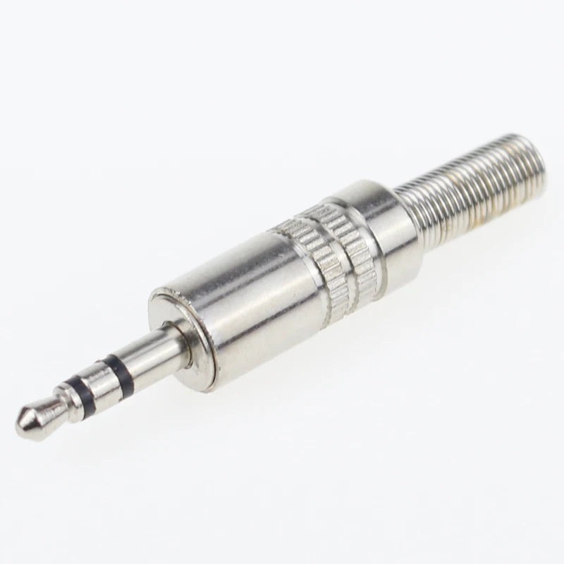 Custom 3.5mm 3-Pole Stereo Metal Plug Connector 3.5 Plug &amp; Jack Adapter With Soldering Wire Terminals 3.5mm Stereo Plug Manufacturer