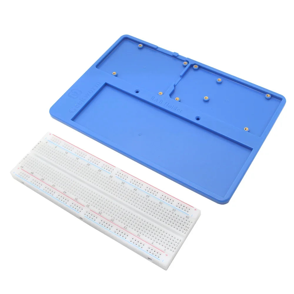 Raspberry Pi RAB Holder Breadboard ABS Case Education Platform w/ 830 Breadboard for Arduino  Mega 2560 Raspberry Pi 5/4B/3B+