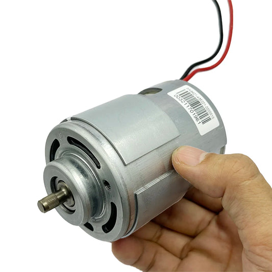 Custom Johnson 800W Carbon Brush Power Motor DC 12V 18V 24V 19000RPM High Speed Double Ball Bearings for Electric Tool Saw Lawn Mower Manufacturer