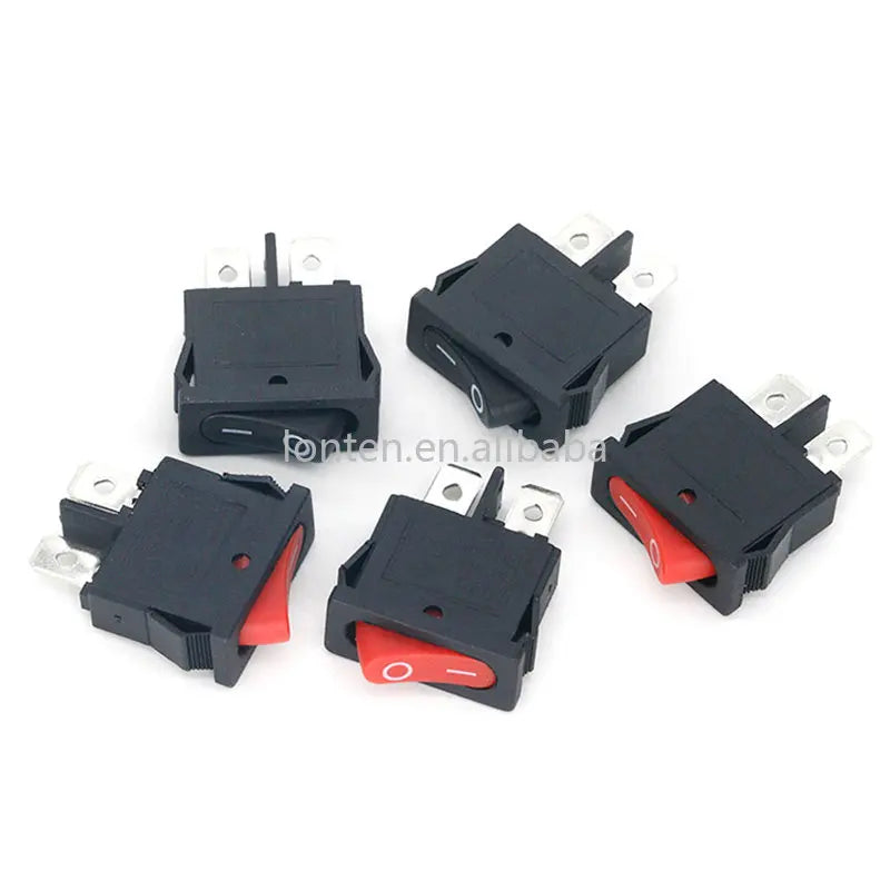 Custom 10pcs/lot Instrument Switch KCD1-110 21x10mm SPST 2 Pin 250V 6A Boat Switch Snap-in ON OFF Rocker Position Manufacturer
