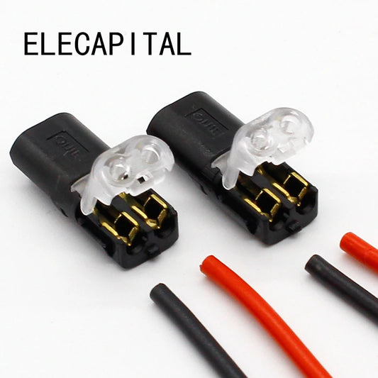 Custom 2p Spring Connector wire with no welding no screws Quick Connector cable clamp Terminal Block 2 Way Easy Fit for led strip Manufacturer