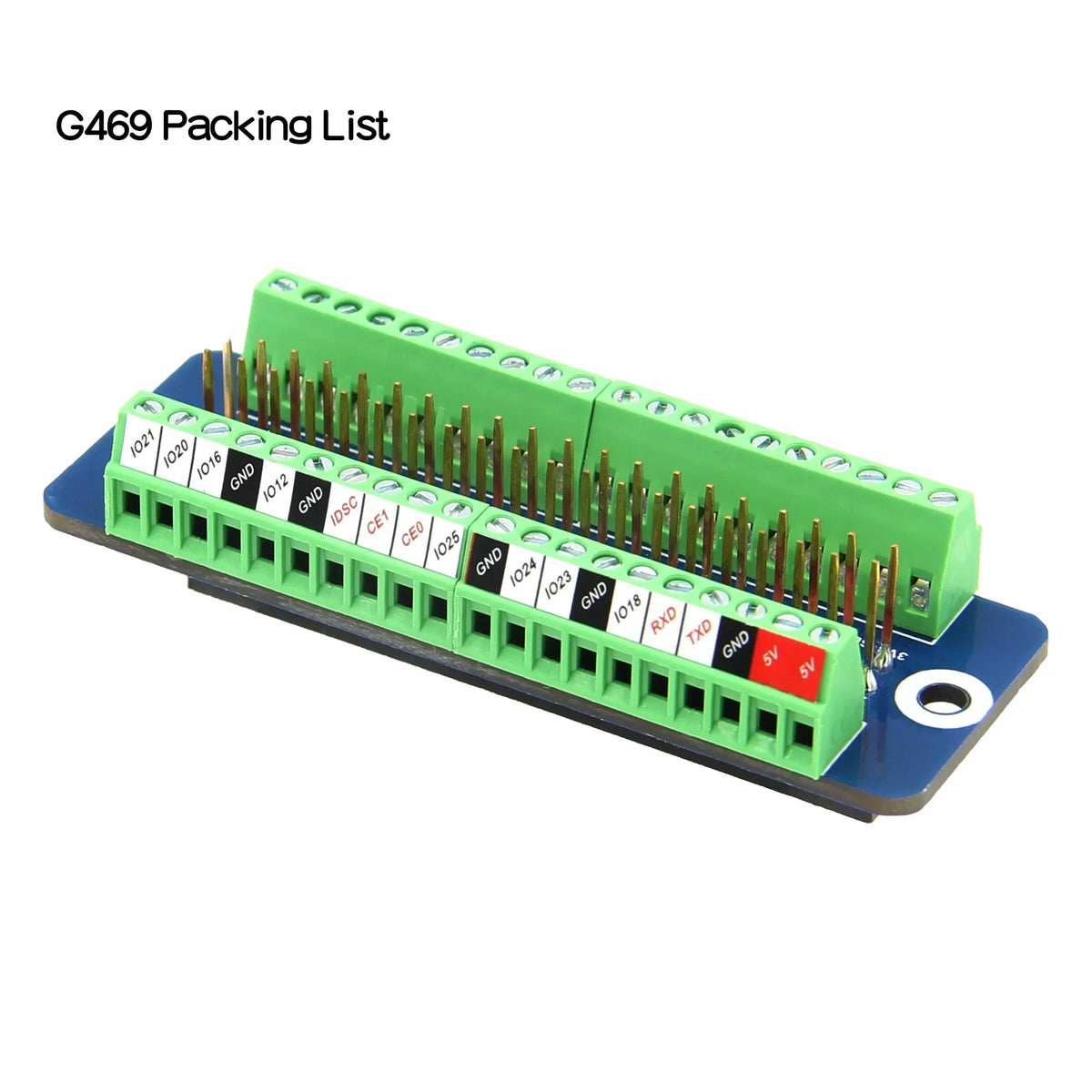 G469 mini terminal expansion board for Raspberry Pi 5/4B/3B+/3B/Zero/Zero W