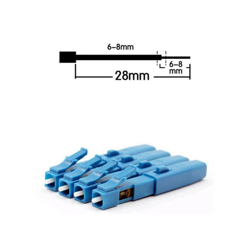 Custom 100PCS high quality LC UPC singlemode fiber optic quick connector LC Embedded type FTTH Fiber Optic Fast Connector Manufacturer