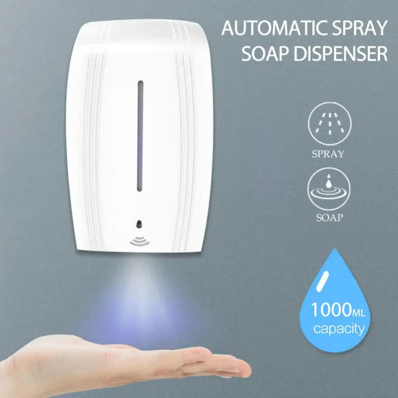 Custom 1000ML Automatic Sensor Mist Spray Hand Disinfection Soap Dispenser Wall-mounted Cocina Accesorio Soap Dispensador Smart Home Manufacturer