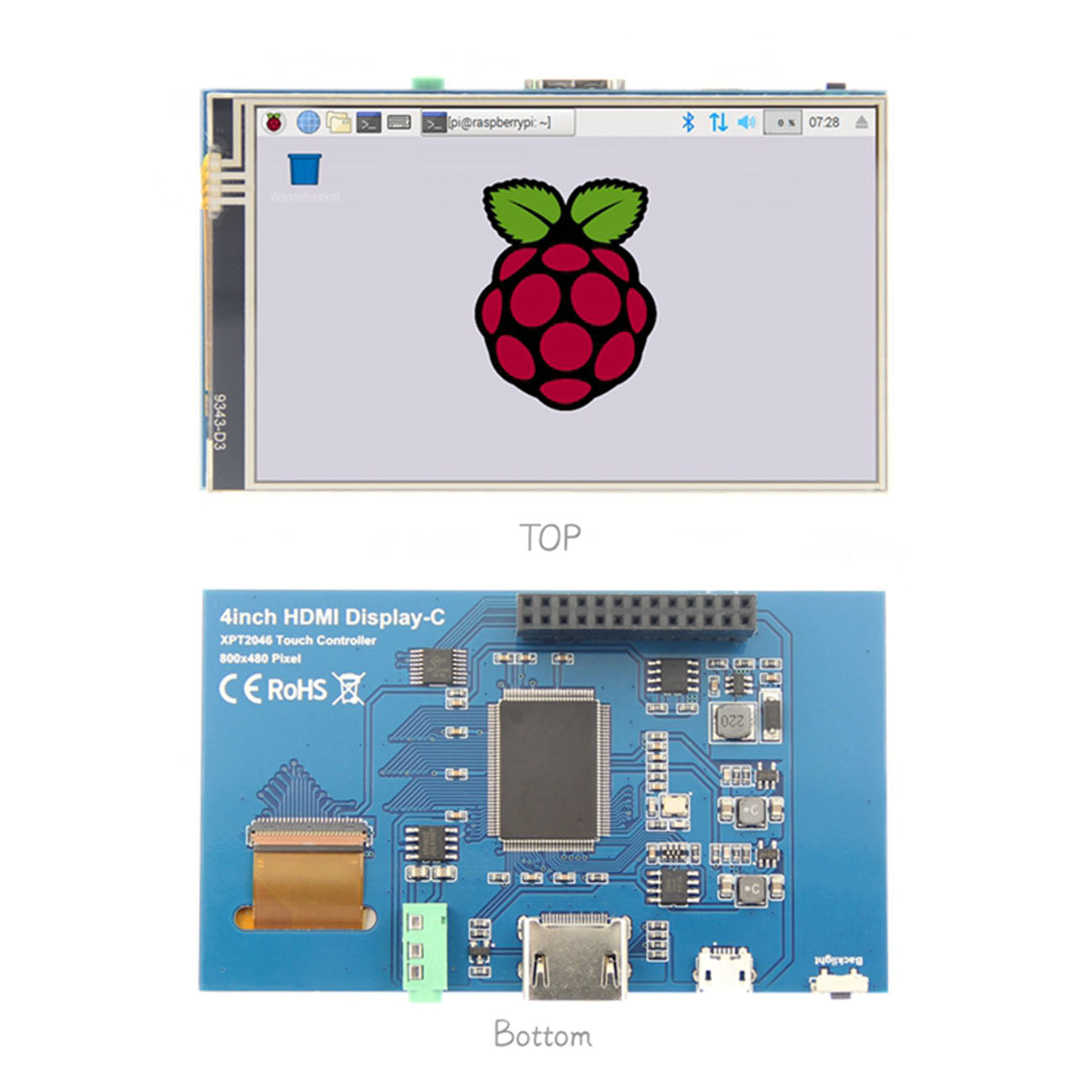 4 Inch Lcd Touch Screen Display Tft Lcd-scherm Module 800*480 Voor Banana Pi Raspberry Pi 2 raspberry Pi 3 Model/B + Custom