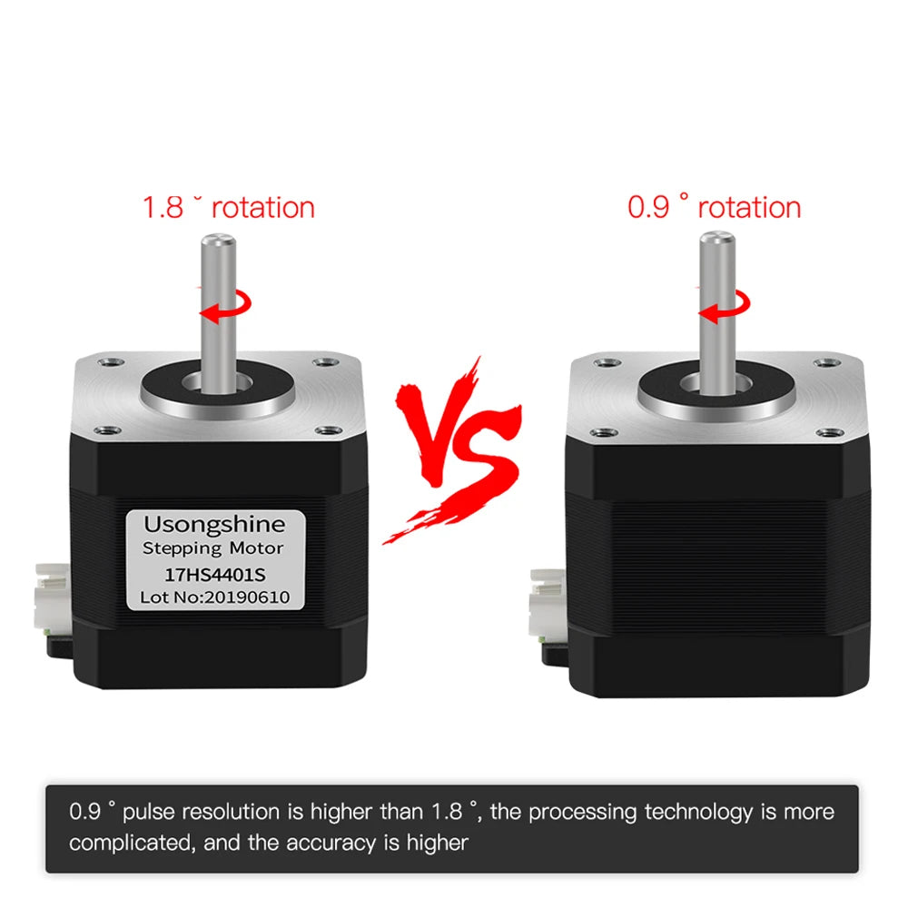 Custom 1pcs Nema17 Stepper Motor 0.9 Degree 280 mN.m/57g.cm 1.3A Nema 17HS4401S 4-lead Nema17 Step Motor DIY CNC For 3D Printer Manufacturer