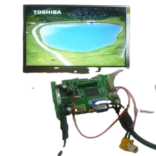 Custom HD + 2 av + VGA 7 inch LCD panel  1024 * 600 Raspberry pie LCD screen display DIY kits raspberry pi 4  price Manufacturer