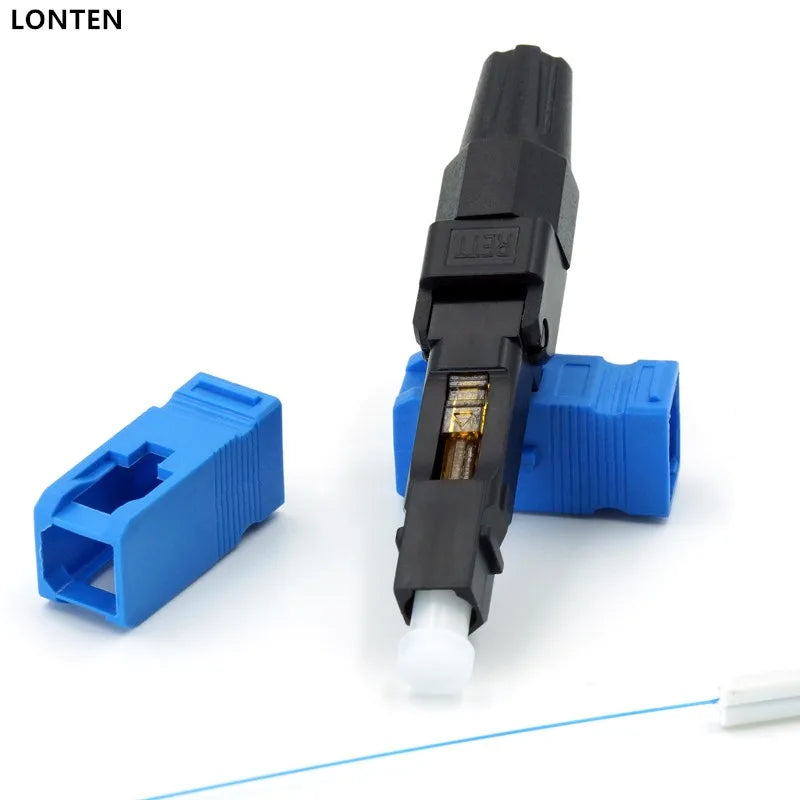 Custom 100PCS FTTH SC UPC single-mode fiber optic SC UPC quick connector FTTH Fiber Optic Fast Connector SC Connector Manufacturer