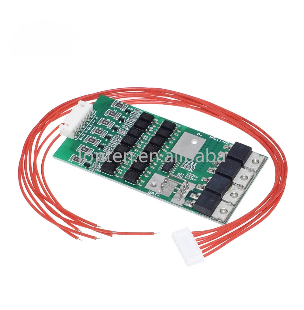 Custom Bms 7S Li-ion Lithium 18650 Battery Protection Board 24V 20A Battery Balancer With Matching Cable Automatic Protection Function Manufacturer