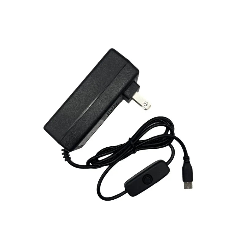 Raspberry Pi 5 5.1V 5A PD 27W USB-C Charger with EU/US/UK Plug for Raspberry Pi 5/4B