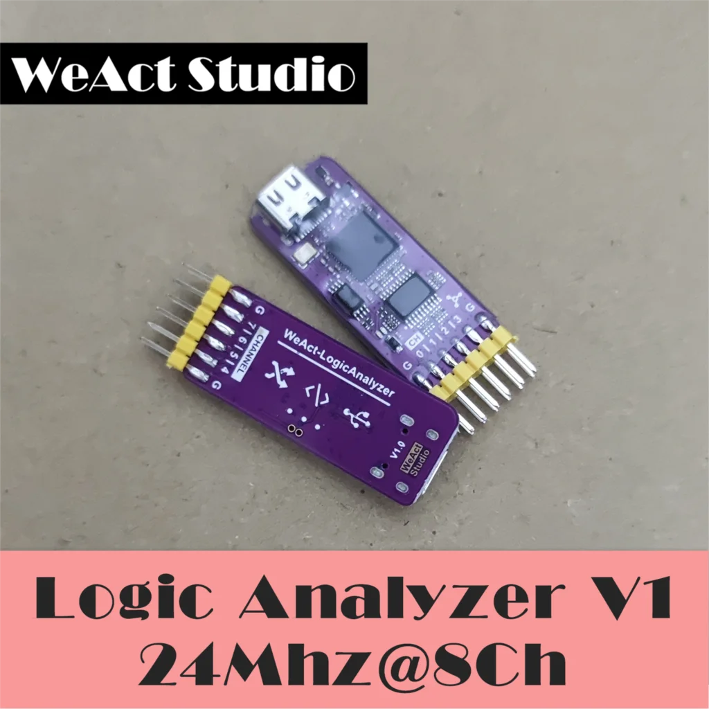 Custom WeAct USB Logic Analyzer DLA Mini 24Mhz 8ch channels Hardware Debug Tool 5V MCU ARM FPGA Debugger pcb pcba design services Manufacturer