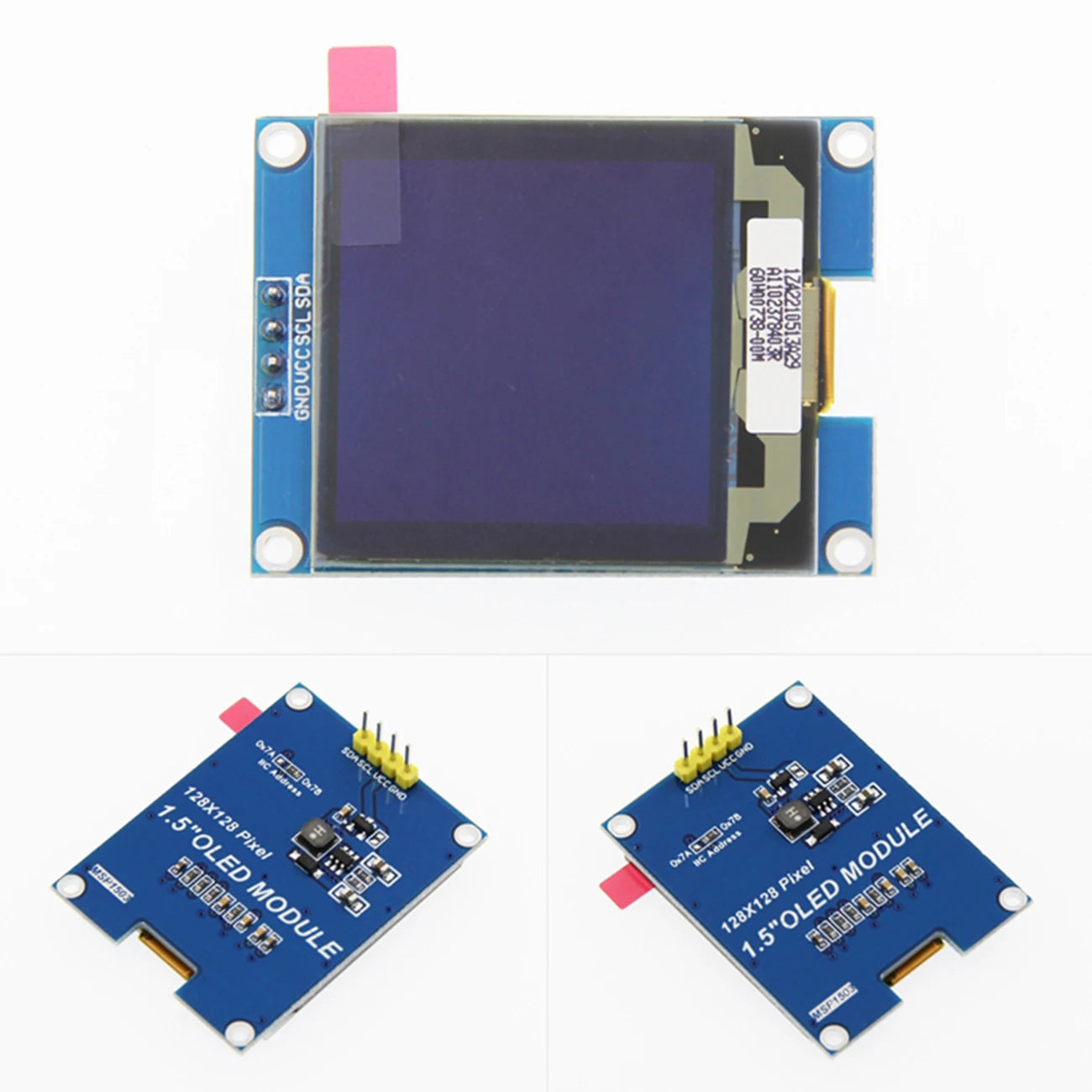 Custom 1.5 inch 4PIN OLED module Display Screen SSD1327 Drive IC 128*128 IIC I2C Interface for 51 STM32 P22101 P22102 Manufacturer