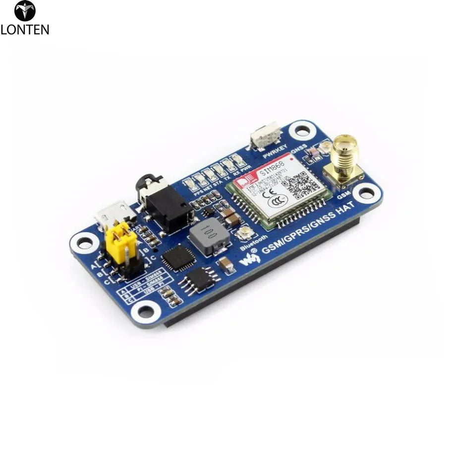 Custom GSM / GPRS/ GNSS/ Bluetooth HAT for Raspberry Pi Bluetooth 3.0 Supports SMS phone call GPRS DTMF HTTP FTP MMS email GPS Manufacturer