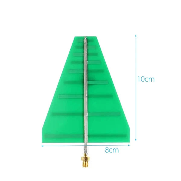 Custom 1.35GHz-9.5GHz 15W 5-6dB UWB Ultra Wideband Log Periodic Antenna Transmission Antenna 8x10cm Manufacturer