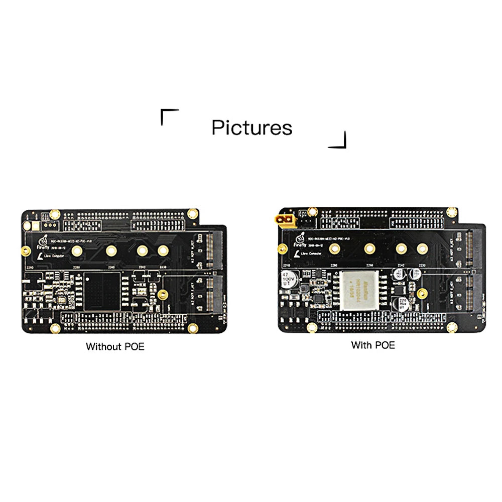 Custom PCBA ROC - RK3399 - MEZZ - M2 - POE expansion board Development Boards Manufacturer