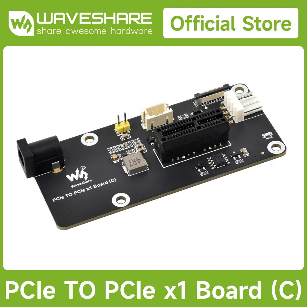 PCIe FFC Connector To Standard PCIe X1 Slot Adapter Board (C) for Raspberry Pi 5, Compatible with PCIe X1, X4, X8, X16 IFD