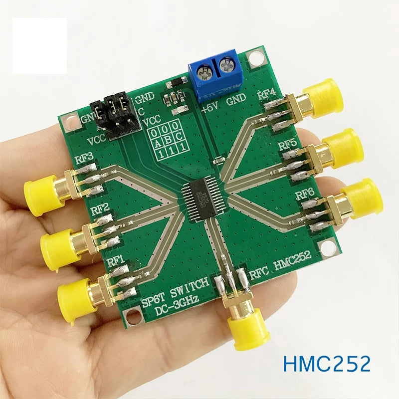 Custom HMC252 DC-3 GHz RF Non-reflective SP6T Switch RF switch RF Single-pole six-throw switch for CATV / DBS MMDS Wireless LAN modules Manufacturer