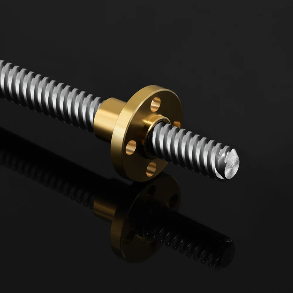 Custom 3D Printer T8 screw 8mm Lead Screw 300mm 350mm 400mm 500mm with Brass Nut 4 Start Z Axis Linear Rail Shaft Accessories Manufacturer