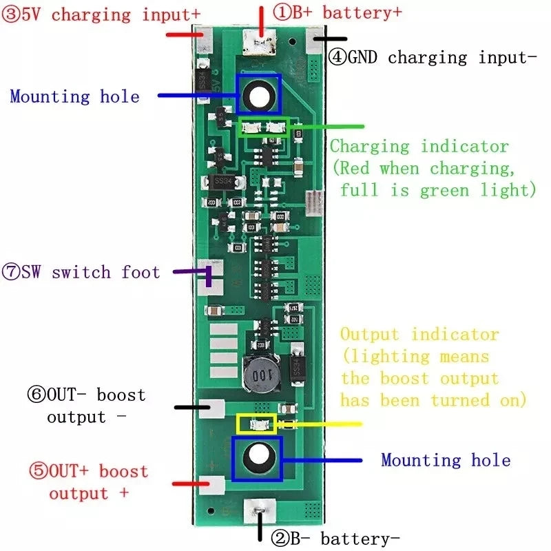 Custom 5V/6V/9V/12V Charging UPS Uninterrupted Protection Integrated Board 18650 Lithium Battery Boost Module single DUAL Battery Hold Manufacturer