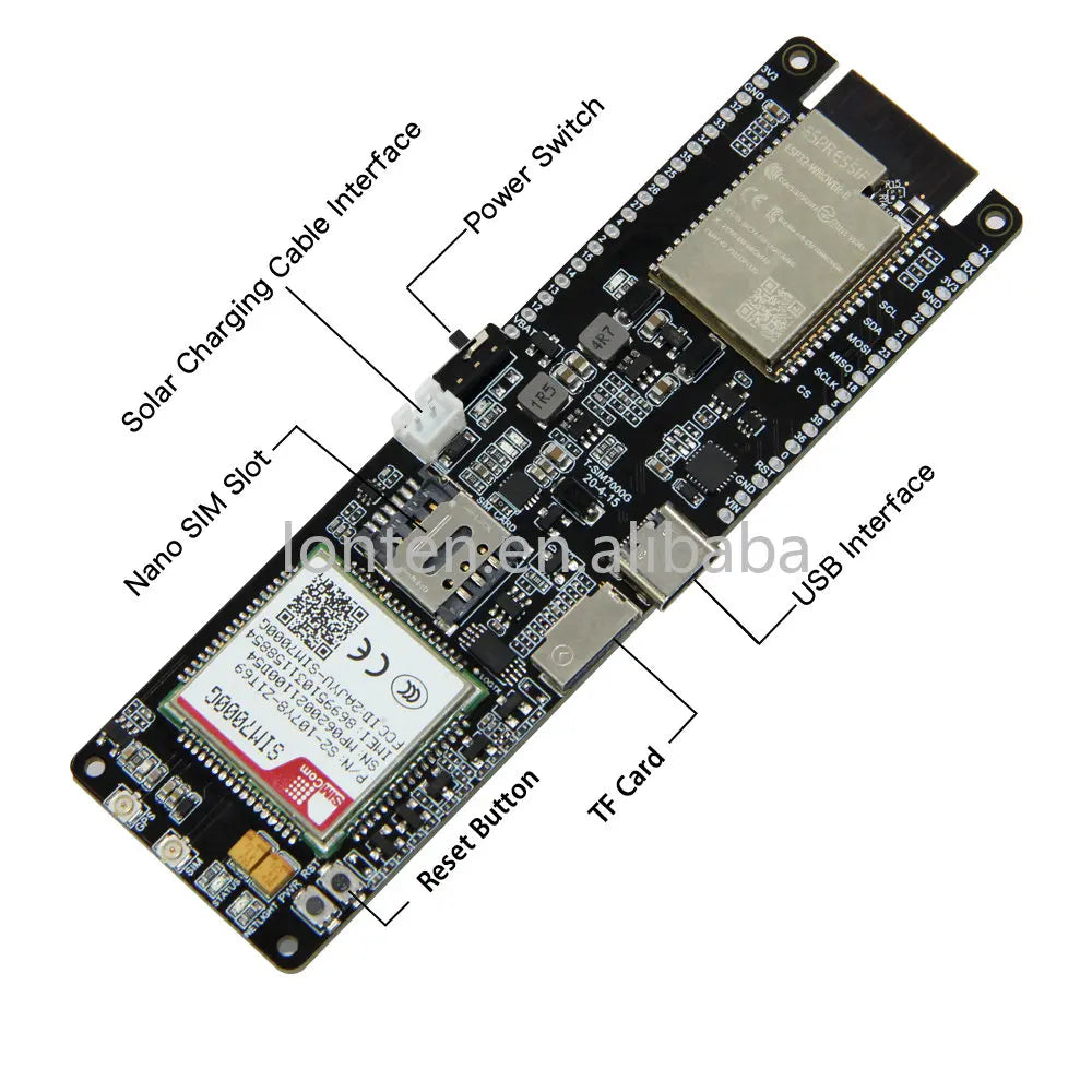 Custom TTGO T-SIM7000G SIM Development Board ESP32 WiFi BT GPS Module SIM7000G SIM7000E SIM7000A SIM7000JC 4/16MB Flash Manufacturer