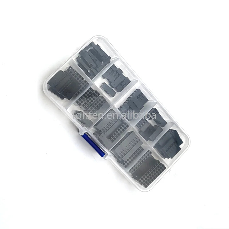 Custom 62PCS/Box Double Row DuPont Rubber Shell 2.54mm Spacing DuPont Wire Plug Connector Black 2*2/3/4/7/8/9/10P Manufacturer