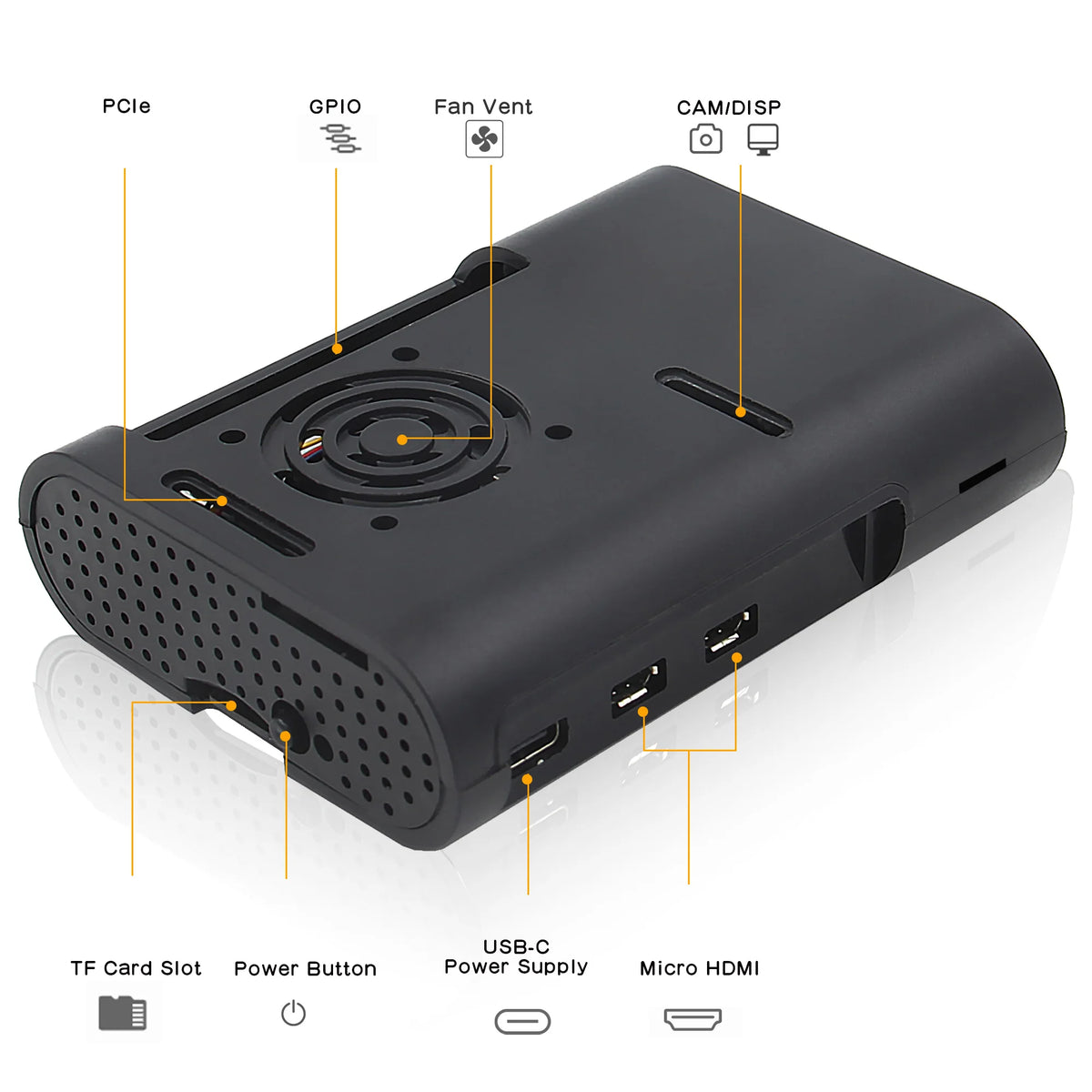 Custom Raspberry Pi 5 Case  | ABS Shell with H501 Active Cooler
