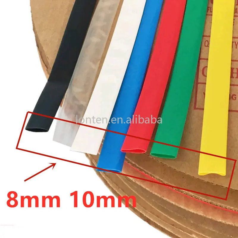 Custom Custom 5 meters 2:1 Black Clear Red White Yellow Green Blue 1mm 2mm 3mm 4mm 5mm 6mm Heat Shrink Heatshrink Tubing Tube Wire Manufacturer