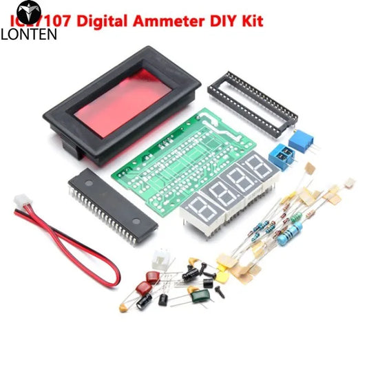 Custom Lonten Hot Sell ICL7107 Digital Ammeter DIY Kit Electronic Learning Kit header Manufacturer