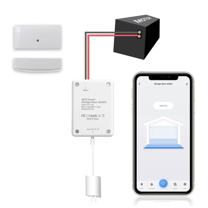 Custom New WiFi Switch Smart Garage Door Opener Switch Controller Work With Alexa Google Home Smartlife Smart Home EWeLink APP Control Manufacturer