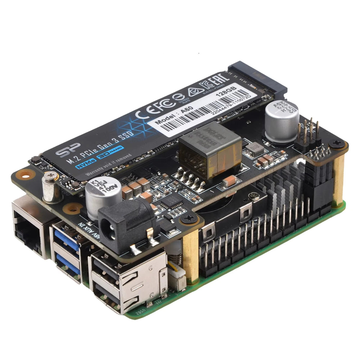 X1012 POE NVME Shield | POE HAT for Raspberry Pi 5