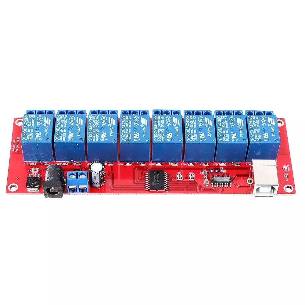 Custom 8 Channel 24V HID Driverless USB Relay USB Control Switch Computer Control Switch PC ligent Control Relay Module Manufacturer